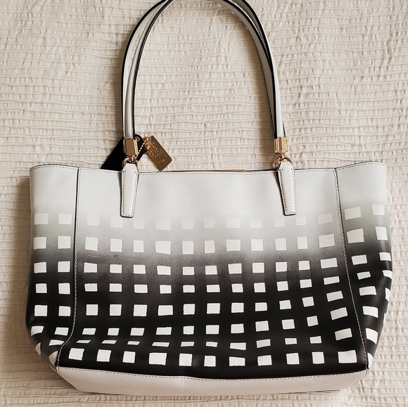 Coach Black & White Square Ombre Tote - Picture 8 of 8